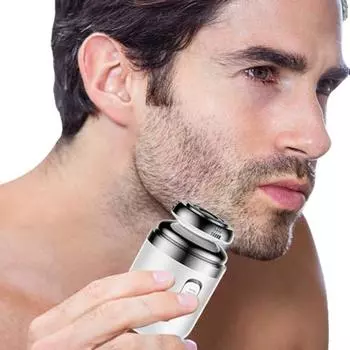 Мини-бритва Capsule 2-в-1 с электробритвой и триммером для волос в носу, USB-перезаряжаемая, водонепроницаемая, для влажной и сухой бритья, портативная, для путешествий, для мужчин, для бороды, волос чёрный