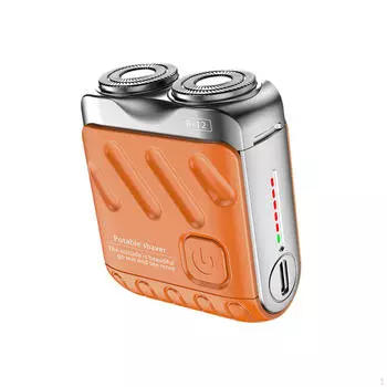 Мини бритва для мужчин малошумный триммер для бороды на открытом воздухе кемпинг путешествия оранжевый
