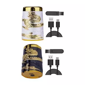 Мини бритва для мужчин сухой влажной стрижки перезаряжаемый триммер для бороды для автомобиля офиса белый