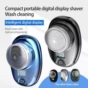 Мини-бритва, вращающаяся, 3 режущие головки, простота в использовании, глубокое бритье