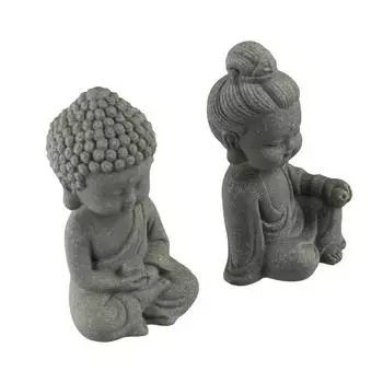 Мини-Будда Чайный питомец Песчаник Куклы Статуэтка Будды Маленькая Фигурка Монаха Приборная Панель Автомобиля 1
