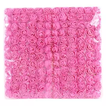 Мини-букет роз из пены 144 шт. 2 см Искусственные розы DIY Свадебные цветы Декор Свадебные заколки для волос Повязки на голову DIY Ремесленные подарки красный