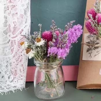 Мини-букеты цветов Букеты из сушеных цветов для поделок, украшения открыток, подарков бронзовый