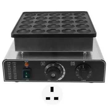 Мини-булочная машина для выпечки голландских блинов 850 Вт 25 шт., антипригарное покрытие для пирогов, кексов, вафельниц для домашней кухни L