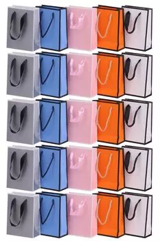 Мини-бумажный пакет Rurumi, небольшой компактный подарок для покупок, набор, сумочка, сумка, сумка, простая, маленькая, сумка, (Набор 25)