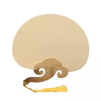 Мини-бумажный веер, пустой, небольшой, легкий, портативный, эргономичная ручка, кисточка, дизайн, китайский веер для вечеринки