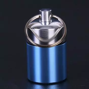 Мини-бутылка для путешествий водонепроницаемый брелок контейнер таблетка чехол для хранения металлический карманный таблетница синий