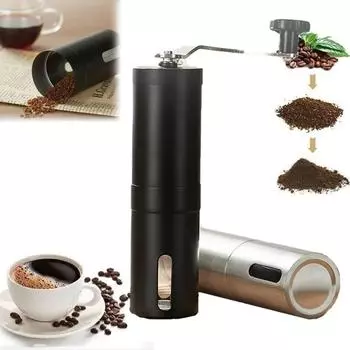 Мини-бытовая ручная кофеварка, кофемашина из нержавеющей стали, шлифовальная машина серебряный