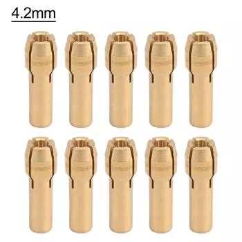 Мини-цанговый патрон для дрели 10 шт. 4,2/4,8 мм хвостовик латунные патроны адаптер вращающийся инструмент электрический шлифовальный сверлильный патрон электроинструмент
