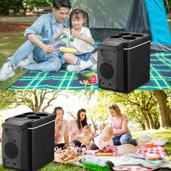 Mini Car Freezer Cooling Fridge Electric 12V Car Refrigerator 6L 2 In 1 Cooler & Warmer Camping Fridge Auto Interior Supplies CHINA