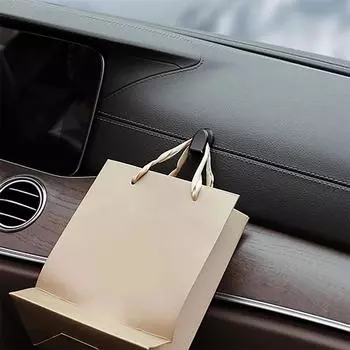 Mini Car Hooks Black Plastic Self Adhesive Invisible Hooks for USB Cable Headphones Key Bag Locker Automotive Storage Accessory