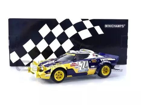 Mini car LANCIA STRATOS HF MINICHAMPS LANCIA STRATOS HF OLIO FIAT N 24 RALLY SANREMO 1980 155801724 1/18 1/18 (night version)