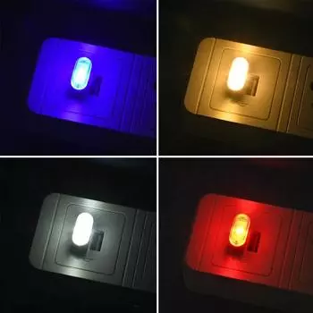Mini Car USB Atmosphere Light LED USB Night Light Modeling Car Ambient Light Neon Interior Light янтарь