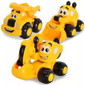 Mini Cartoon Toy Car, Sliding Construction Vehicle, Excavator Model Children S Early Education Enlightenment Toy