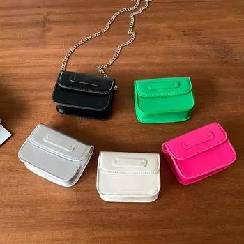 Мини-цепочка из искусственной кожи с помадой, сумки через плечо для женщин, новые роскошные однотонные модные сумки и кошельки для телефонов бежевый