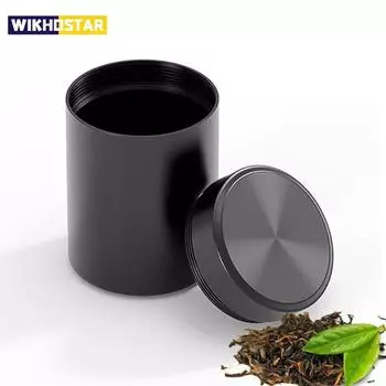 Мини-чайная банка металлическая коробка из нержавеющей стали портативная герметичная банка для путешествий влагостойкая однотонная ореховая конфета контейнер для хранения еды золотой