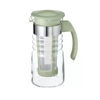 Мини-чайник для холодного заваривания HARIO с сетчатой корзиной, практичная емкость 700 мл, дымчато-зеленое термостойкое стекло, горячая вода, посудомоечная машина