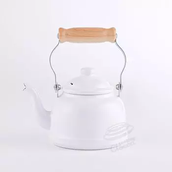 Мини-чайник Fuji Enamel Beams, эмалированный, совместимый с IH, белый, 0,9 л, BMS09TK.CW белый