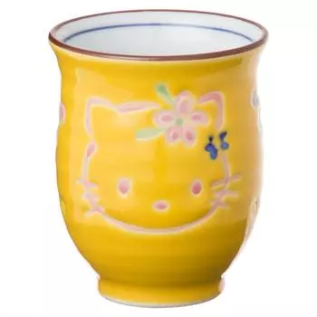 Мини-чашка для чая Ranchant Multi Hello Kitty Arita Ware, сделано в Японии (желтый) 6,2x7,5см