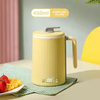 Мини-чашка для воды с электрическим подогревом из нержавеющей стали, многофункциональная чашка для здоровья, чашка с антипригарным покрытием, бытовой электрический чайник для тушения 1no sieve жёлтый