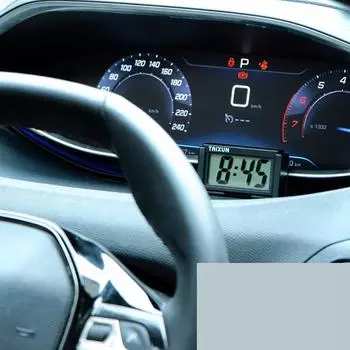 Мини-часы для автомобиля, приборная панель автомобиля, грузовика, удобное самоклеящееся крепление, электронные цифровые часы для автомобиля, аксессуары для автомобиля