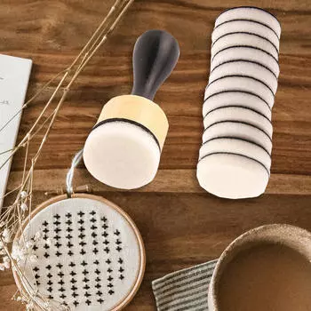 Мини-чернила для смешивания пены, куполообразные пенопластовые подушечки, инструменты для ручки, запасной набор для рендеринга живописи 1 handle 12 Sponges