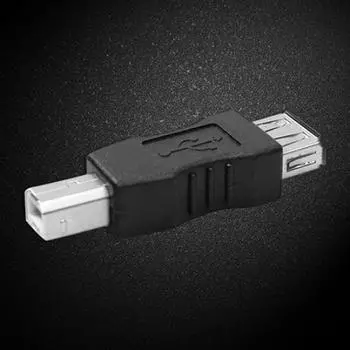 Мини-черный USB-адаптер типа A «мама» на USB-адаптер «папа» типа B