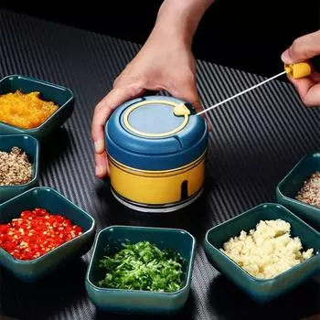 Мини-чесночница Многофункциональная чеснокодавка Кухонные гаджеты Овощерезка Мясорубка синий