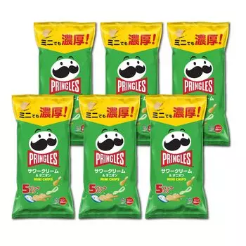 Мини-чипсы Pringles со вкусом сметаны и лука 19 г x 5 пакетов x 6 штук набор и [Покупка набора]