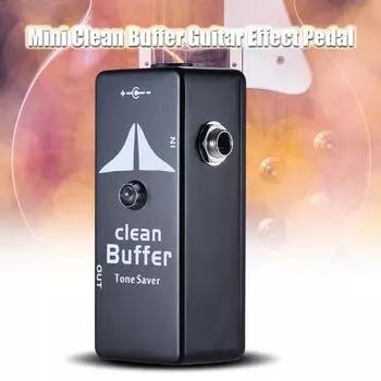 Мини-чистый буфер, педаль эффектов для гитары, экономия тона, корпус из цинк-алюминиевого сплава чёрный