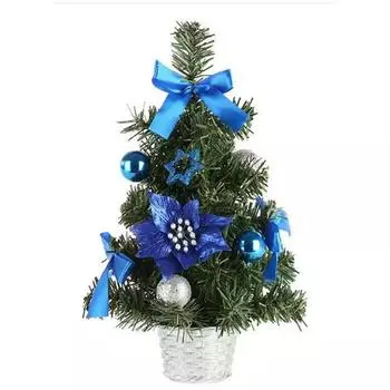 Mini Christmas Tree Christmas Ornament Tabletop Small Tree Ornament Plastic Simulation Tree with Light
