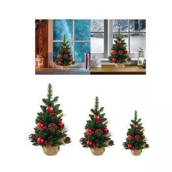 Mini Christmas Tree Decoration Small Artificial Christmas Tree Holiday Mantel Xmas Tree for Bedside Wedding Shelf Window 14cmx14cmx30cm