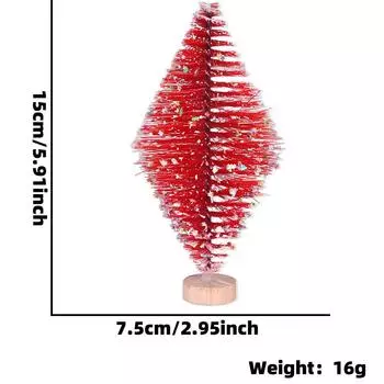 Mini Christmas Whimsical Tree Decor With Dazzling Star Sequins In Elegant Colors For Joyous Holiday Celebrations Red Star