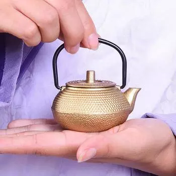 Мини-чугунный чайник в японском стиле Tetsubin, небольшой чайник, 50 мл