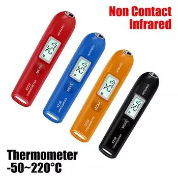 Мини-цифровой инфракрасный термометр 8220, ИК-лазер, температура -50 ~ 220 ° C, промышленный бесконтактный пирометр