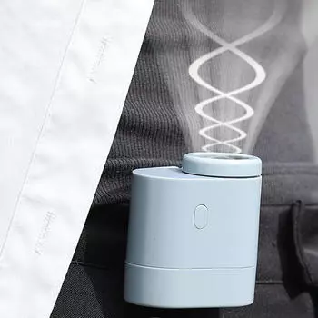 Mini Clip Fan Neck Waist Air Hand Powerful Wind Personal Fans Belt for Hiking Gardening Farm синий