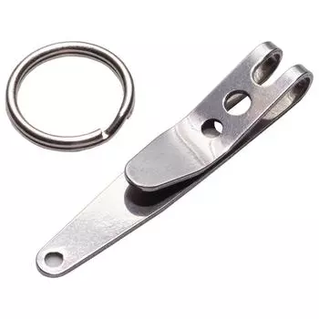 Mini Clip with Ring Money Clip Belt Clip Mall Outdoor Compact Small Stainless Steel PR-BTCLIP