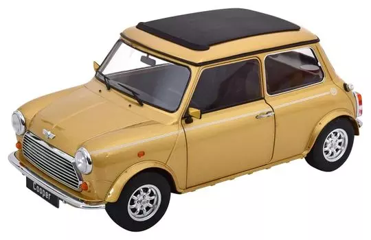 Mini Cooper Sunroof Gold Metallic Left Handle, масштаб KK, готовый продукт 1/12