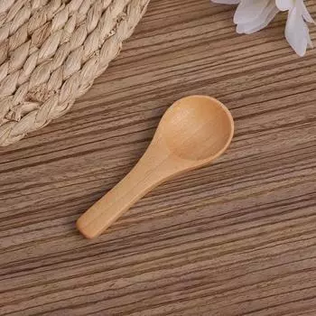 Mini Creative For Kitchen Nature Home Cooking Seasoning Jars Condiments Spoons Mini Spoons Kitchen Supplies Wooden Spoons коричневый