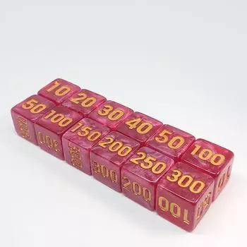 MINI CUBER Burning Red Dice 12 карманных игральных костей Совместимая дама может заменить
