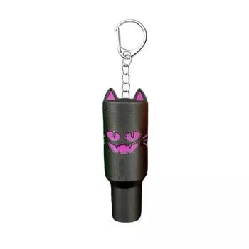 Mini Cup Keychain Container Halloween Themed Festive Face Cup Key Charm Women Purse Handbag Keychain Accessory