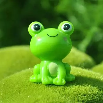 Мини-милая фигурка лягушки, модель животного, мох, микропейзаж, домашний декор, миниатюрные аксессуары для украшения сада фей