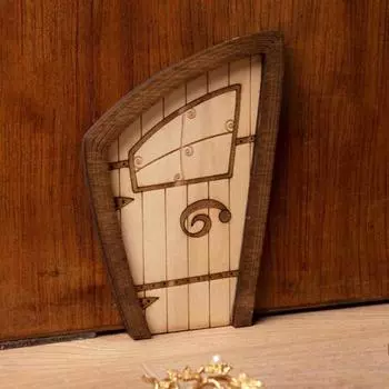 Мини деревянная дверь, дверь в виде сказочного домика, дверь в стиле ретро с микроландшафтным декором для поделок своими руками, миниатюрные книжные полки для сада C