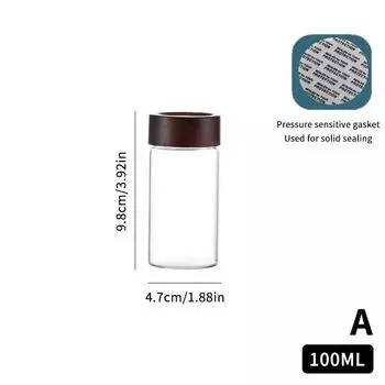 Мини Деревянная Крышка Контейнер-Туба для Хранения Кофейных Зерен Кухонная Герметичная Банка Чай Специи Банки Одиночная Доза Эспрессо Аксессуар Кофейная Посуда 100ML A