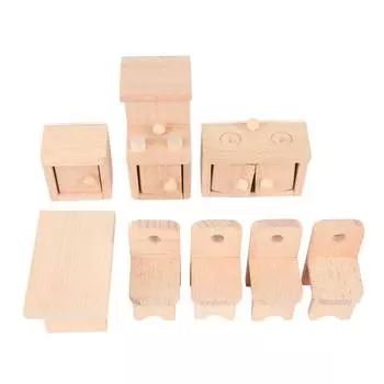 Мини деревянная мебель кухонный гарнитур мини аксессуары для дома модель мебели мальчики девочки подарок на день рождения