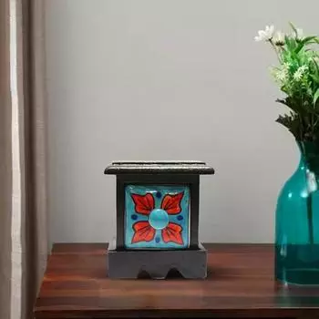 Мини-деревянный комод с керамическим ящиком для украшения стола в домашнем офисе