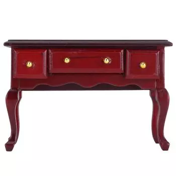 Мини-деревянный кукольный столик DIY Миниатюрный кукольный столик Мебель Аксессуары