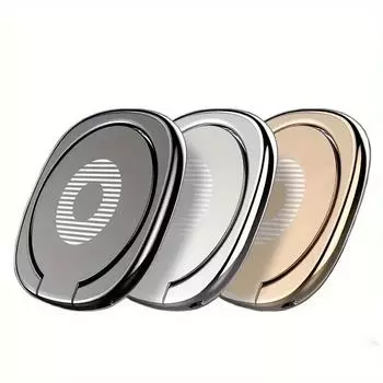 Мини-держатель для кольца на палец на 360 градусов, металлическая подставка для телефона, держатель для смартфона для мобильного телефона Xiaomi Huawei iPhone Sangsung чёрный