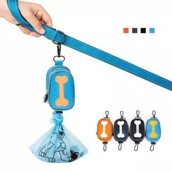 Мини-держатель для мешка для какашек для собак, портативный дозатор для мешков для домашних животных, диспенсер для мешков для мусора для домашних животных, уличный оранжевый
