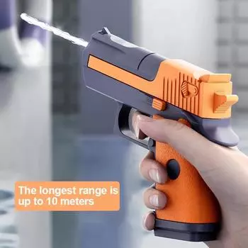 Мини Desert Eagle, механический водяной пистолет непрерывной стрельбы, маленький пистолет, летний уличный пляжный плохой игрушечный водяной пистолет для стрельбы для детей